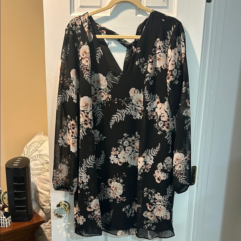 BCBGeneration Black Floral Dress